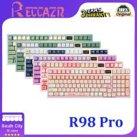 RECCAZR R98 Pro คีย์บอร์ดแบบกลไก RGB โครงสร้างปะเก็นแบบถอดเปลี่ยนได้3โหมดไร้สาย3โหมด