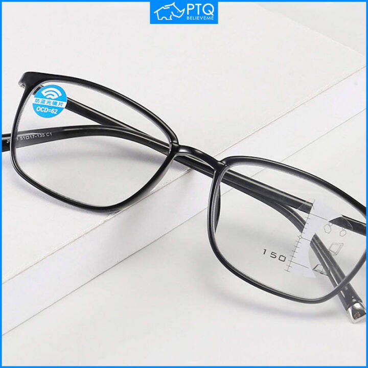 Ptq Reading Glasses 3 In 1 Look Far And Near Tr90 Reading Glasses Anti Blue Reading Glasses 8691