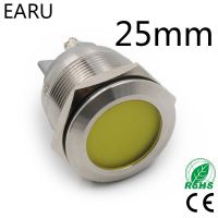 25mm IP67 Waterproof Metal LED Indicator Lamp Light Signal Pilot Warning Power 5V 12V 24V 110V 220V Red Blue Green Yellow White