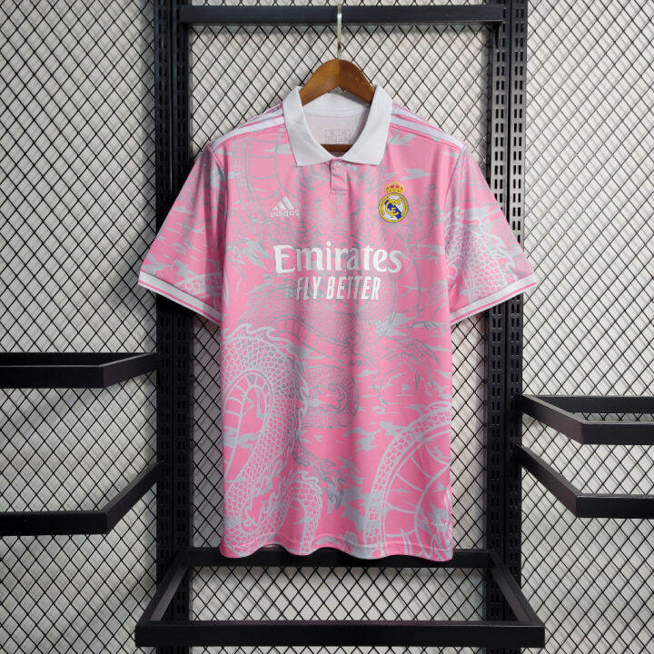 Real Madrid Jersey 2324 Pink Dragon Football Shirt Lazada.co.th