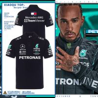 ? 2023 high quality new style ? F1 Racing Mercedes-Benz Team Hamilton polo shirt for men and women summer pure cotton short-sleeved casual T-shirt