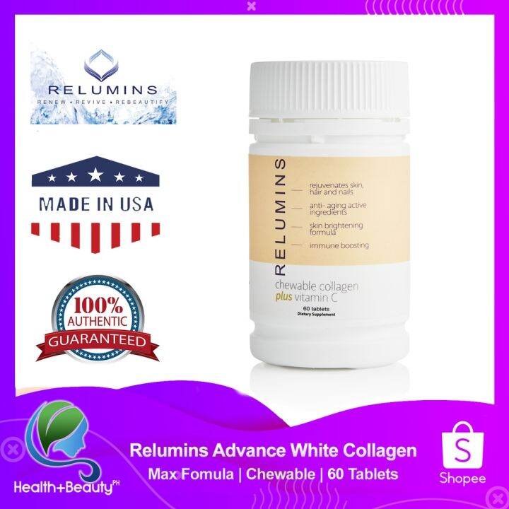Relumins Advanced White Collagen Chewable 60 Tablets (FDA Approved