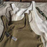 hot【DT】 WWII Top A Type Sleeveless Undershirt Cotton Tee Stretch