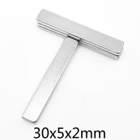 10/20/50/100/150/200PCS 30x5x2mm Thin Quadrate Permanent Neodymium Magnets 30x5x2 Block Powerful Strong Magnetic Magnets 30x5x2