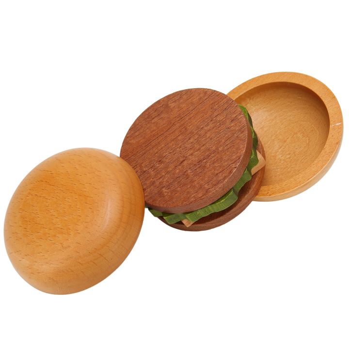 wood-drink-coasters-heat-insulation-practical-hamburger-coaster-set-eco-friendly-exquisite-with-magnet-for-kitchen