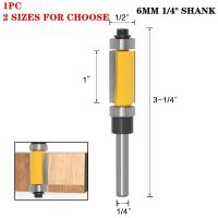 1pc 6MM 1/4－Shank ด้านบนและด้านล่างพร้อมแบริ่งไม้ล้างตัดเราเตอร์บิตทังสเตนคาร์ไบด์เครื่องตัดไม้มิลลิ่งดอลลาร์ราคา