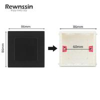 Rewnssin 86 Type Light Wall Switch 1 2 3 4 Gang 1 2 3 Way Home Improvement Button Power Switch 220V 16A Black Brushed Aluminum Panel