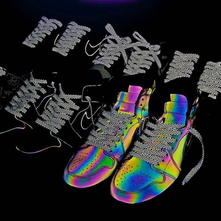 cw-100cm-reflective-flat-shoelaces-shoes-adult-children-fluorescent-sneaker-buckle-metal-shoestrings