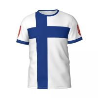 หมายเลขชื่อที่กำหนดเอง Finland Flag Badge เสื้อยืด 3D เสื้อยืดผู้ชายเสื้อยืดผู้หญิงเสื้อทีมฟุตบอลแฟนฟุตบอลของขวัญเสื้อยืด