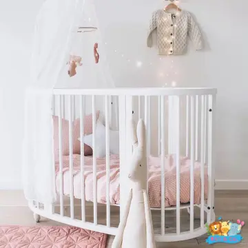 White 2024 oval crib