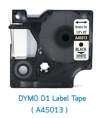 เทปพิมพ์อักษร Dymo D1 12mm ดำพื้นขาว    (ออกใบกำกับภาษีได้)