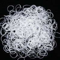 ☢☁☈ 1000 Pcs Small Transparent Clear black Rubber Bands Colorful Ponytail Holder Hair Ties Gum Elastic Hair Band For Girls Women