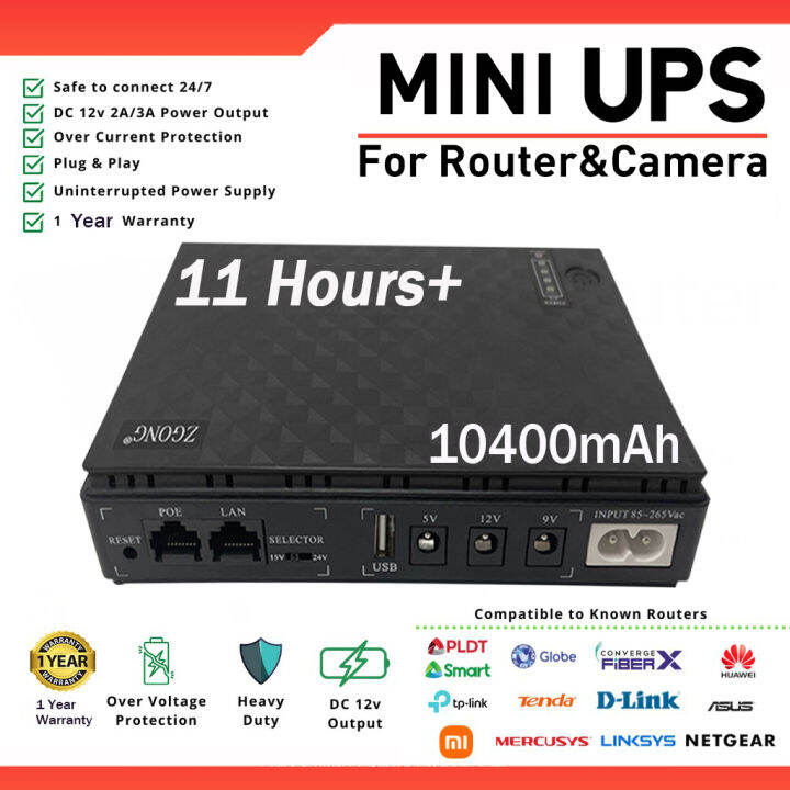 Expose CCTV UPS Power Supply for wifi Router modem powerbank backup