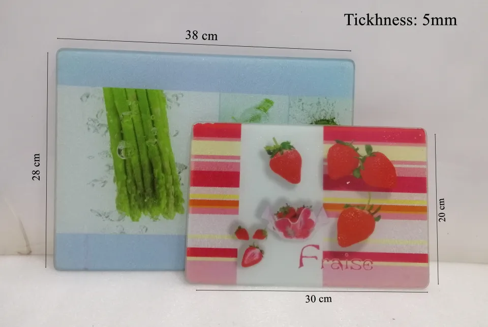 (3 Round 30cm ) - Tempered Glass Cutting Board Long Lasting Clear Glass Scratch Resistant, Heat Resistant, Shatter Resistant, Dishwasher Safe.