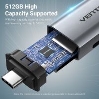 Vention การ์ดรีดเดอร์ USB ไมโครการ์ดรีดเดอร์ SD 3.0 C สำหรับคอมพิวเตอร์แล็ปท็อปหน่วยความจำอัจฉริยะ Cardreader การ์ดรีดเดอร์ SD การ์ดรีดเดอร์ USB อะแดปเตอร์การ์ด C