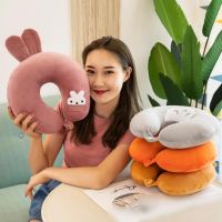 Soft Outdoor Cartoon Adult Children Short Plush U-shaped Plush Pillow Travel Pillow Flight Lunch Break Neck Pillow