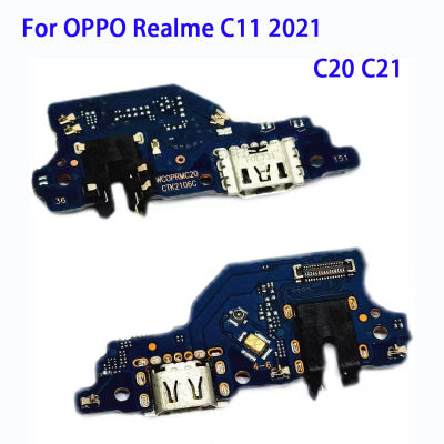 หัวต่อแท่นชาร์จสำหรับ Realme OPPO บอร์ดซ่อมโทรศัพท์มือถือ C11 C21 C20/RMX3231 RMX3063 RMX3061 RMX3201 USB อะไหล่ทดแทนสายเคเบิลงอได้