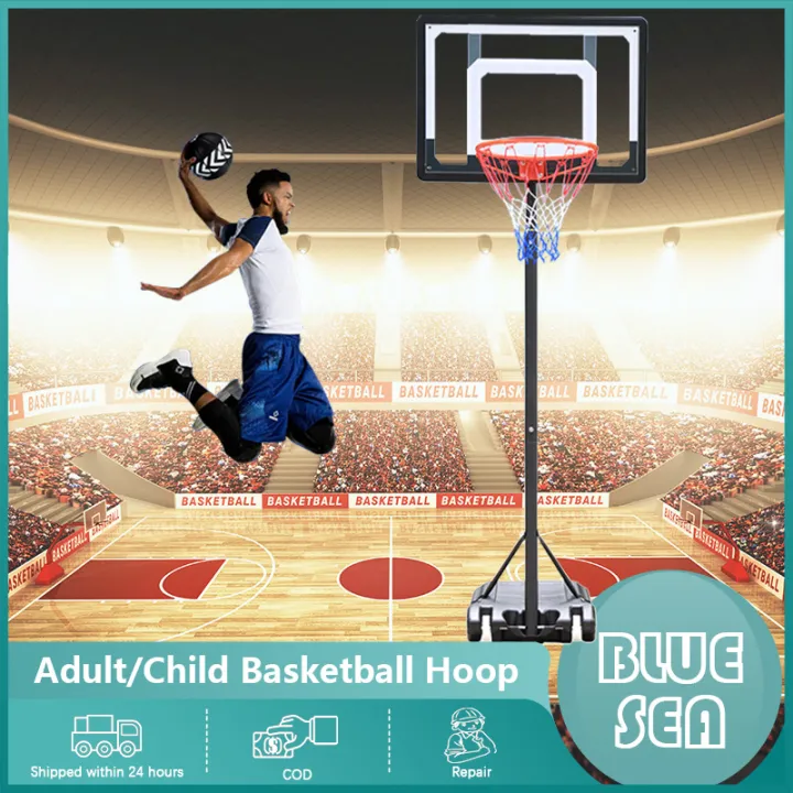 Outdoor Basketball Ring/Backboard with stand Movable Heightadjustable