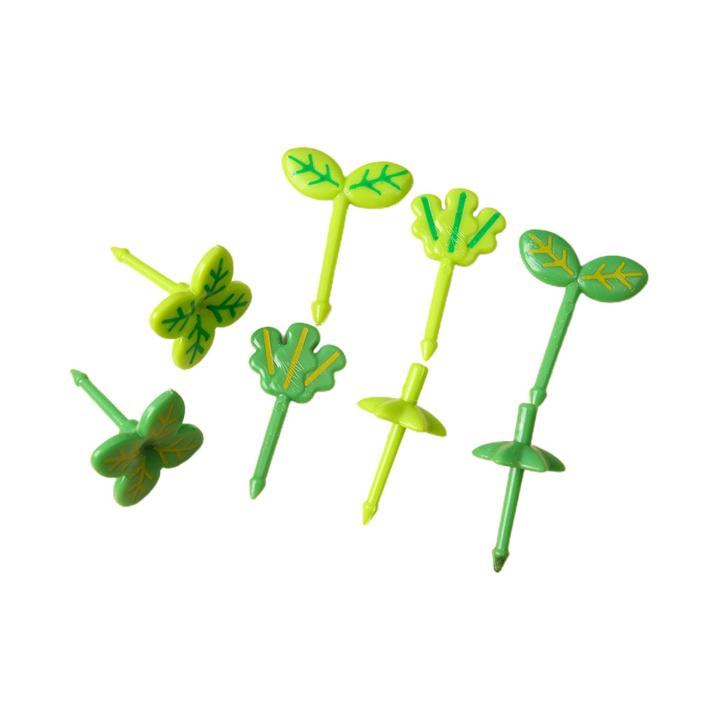 leaf-shapes-fruit-forks-kids-plastic-cartoon-fruit-fork-x2f8