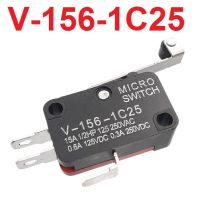 ลิมิตสวิตช์ ไมโครสวิตช์ V-156-1C25 limit switch silver dot with long wheel micro switch (สินค้าพร้อมส่ง)