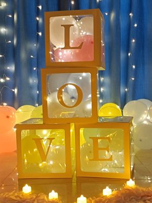 Transparent Balloon Box Letter Name Birthday Wedding Site Decoration Party Boy Girl Shower Balloons Decorations Christmas Baloo