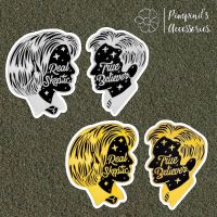 ʕ •ᴥ•ʔ ✿ พร้อมส่ง : เข็มกลัดเซ็ทคู่รักโลหะ | Metal Couple  Enamel Brooch Pin Set.