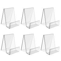 6PACK Acrylic Book Stand Clear Acrylic Display Easel Holder for Displaying Picture Albums, Books, Music Sheets