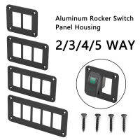 0【；‘2/3/4/5 Way Aluminium Rocker Switch Panel วงเล็บที่อยู่อาศัยสำหรับ Nalva ประเภทสวิทช์ยานยนต์เรือ