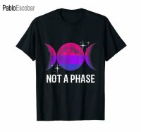 cotton tshirt men summer top tees Black Not A Phase Bisexual Flag Shirt Lgbt Bi Gay Pride Moon Gifts T-Shirt Summer Tee Shirt