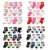 12 Pairs/Lot Cotton Baby Rubber Slip-Resistant Floor Socks Kids Socks 1--7Years