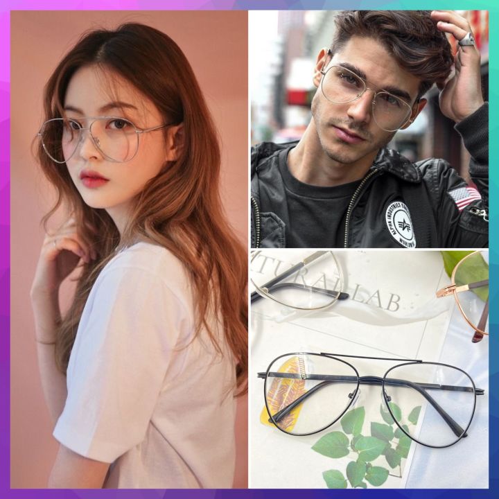 แว่นสายตา-แว่นทรงนักบิน-aviator-glassesแว่นสายตา-แว่นสายตายาว-แว่นแฟชั่น-แว่นตาแฟชั่น-กรอบแว่น-แว่นอ่านหนังสือ-แว่นขับรถ-by-full-cart