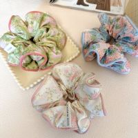 Spring And Summer Sweet Fresh Floral Fabric Large Intestine Ring Hair Rope Temperament Wild Tie-Up Hair Rope Hair Ring