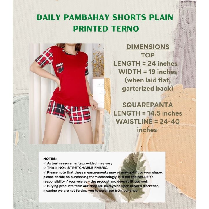 terno-ชุดนอนสตรี-pambahay-สำหรับผู้หญิงชุดนอน-blusaatbp-กางเกงขาสั้น-pambahay-พิมพ์ลายพื้นผู้จำหน่ายโดยตรงรวม-terno-ขายส่งมี