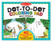 [40แผ่นต่อจุด] รุ่น 9104 สมุดระบายสีต่อจุด ABCและ123Melissa &amp; Doug ABC 123 Dot-to-Dot Coloring Pad - Wild Animals รีวิวดีใน Amazon USA 40 แผ่น สุดคุ้ม ฉีกแบ่งเล่นได้ ของเล่น