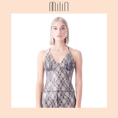 [MILIN]  Lace underlay sequin halter top เสื้อสายเดี่ยวผ้าลูกไม้ผสมเลื่อม Vista Top