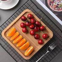 Bamboo Tray Wooden Snacks For Serving Food Wood Plateau Coffee Rectangular Tea Table Bottle Cups Storage Japanese Kitchen Hotel