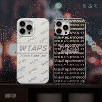 เคสโทรศัพท์แข็งกันตกสำหรับ IPhone 11 12 13 14 Pro Max ฝาหลังขาวดำ WTAPS เคสโทรศัพท์แฟชั่นสำหรับเด็กผู้ชายเด็กผู้หญิง