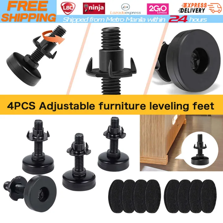 【Metal + ABS】Furniture Levelers Thread TNut Leg Leveler Adjustable
