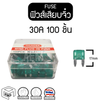 ฟิวส์ มินิ 30A 12V/24V รถยนต์ บรรทุก มอเตอร์ไซค์ ฟิวส์เสียบจิ๋ว Automotive Mini fuse (1 กล่อง 100 ชิ้น) ฟิวส์รถยนต์