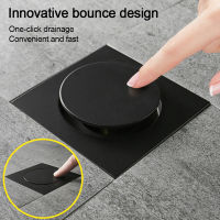 Bouncing Floor Drain Black Drain Trap ท่อระบายน้ำชั้น 10x10 ซม. ระงับกลิ่นกายทองแดงทั้งหมดห้องน้ำห้องอาบน้ำฝักบัวท่อระบายน้ำอุปกรณ์ห้องน้ำ-final1