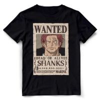 เสื้อยืดวันพีช One Piece-1382-BK : Wanted SHANKS