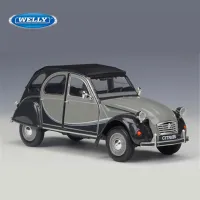 (ร้อน) Welly 1:24ซีตรอง2CV 6ชาร์ลสตันล้อแม็กคลาสสิกรถวินเทจรุ่น D Iecast โลหะของเล่นรถคลาสสิกรุ่นเก็บเด็กของขวัญ