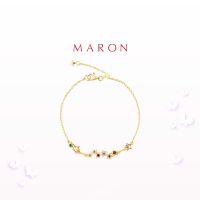 MARON✨ สร้อยข้อมือดาวนพเก้า เสริมดวง | Nine Lucky Stars Bracelet เงินแท้ พลอยแท้ ชุบทอง 18K Gold [พร้อมส่ง]