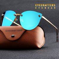 {Paopao glasses}Eyecrafters แว่นกันแดดโพลาไรซ์หรูหราสตรีแฟชั่นเซ็กซี่แมวตากระจกแว่นกันแดดสะท้อนแสงย้อนยุควินเทจหญิงแว่นตา