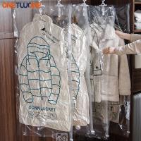 1pc Closet Hanging Organizer Vacuum Bag for Clothes Storage Bag with Hanger Space Saving Clear Seal Bags Wardrobe Compressed Bag