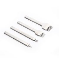 4Pcs/ set Leather Craft Tool Set Stainless Steel Hole Chisel Graving Stitching Punch Tools Kit 4 size for choose Shoes Accessories