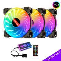 Coolmoon 6Pin ไฟ RGB พัดลมทำความเย็น Casing PC 120มม. ฮีทซิงค์รองรับตัวถังควบคุมระยะไกลสำหรับหม้อน้ำระบายความร้อนซีพียูน้ำ