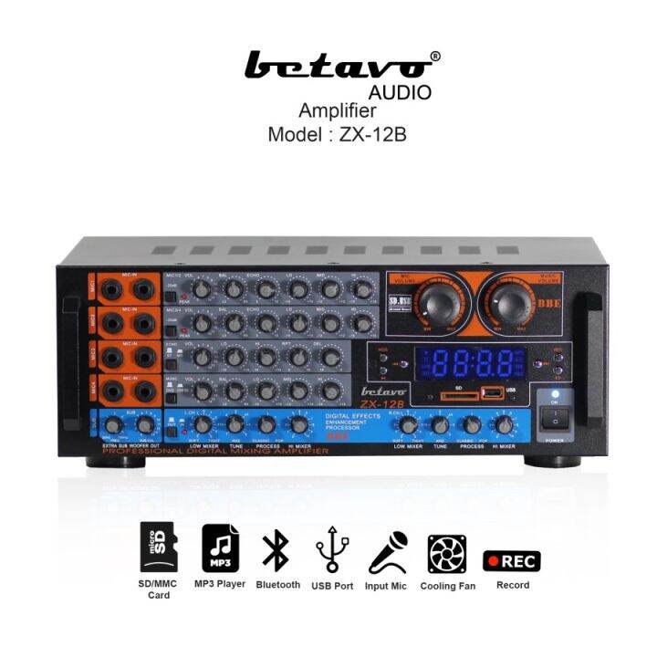 AMPLI POWER KARAOKE BETAVO ZX 12 B PROFESSIONAL AMPLIFIER BLUETOOTH ...