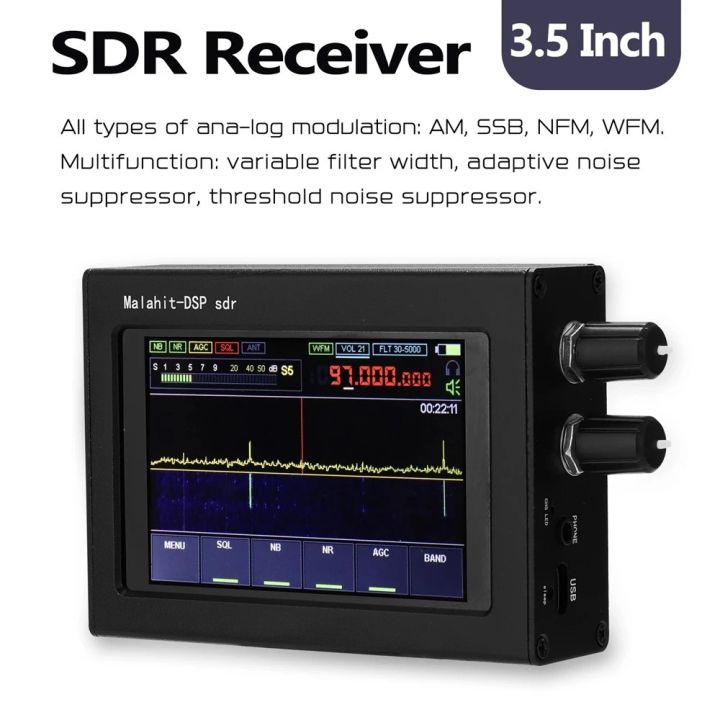 50khz-200mhz-400mhz-2ghz-malachite-sdr-radio-dsp-sdr-receiver-3-5-touch-screen-am-ssb-nfm-wfm-analog-modulated