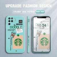 เคสเคสโทรศัพท์โทรศัพท์มือถือสำหรับ OPPO A94 /OPPO Reno 5F เคสโทรศัพท์สำหรับการ์ตูนเด็กหญิงเด็กชาย Starbucks ฝาหลังปกป้องกล้องขอบด้านข้างของเหลว